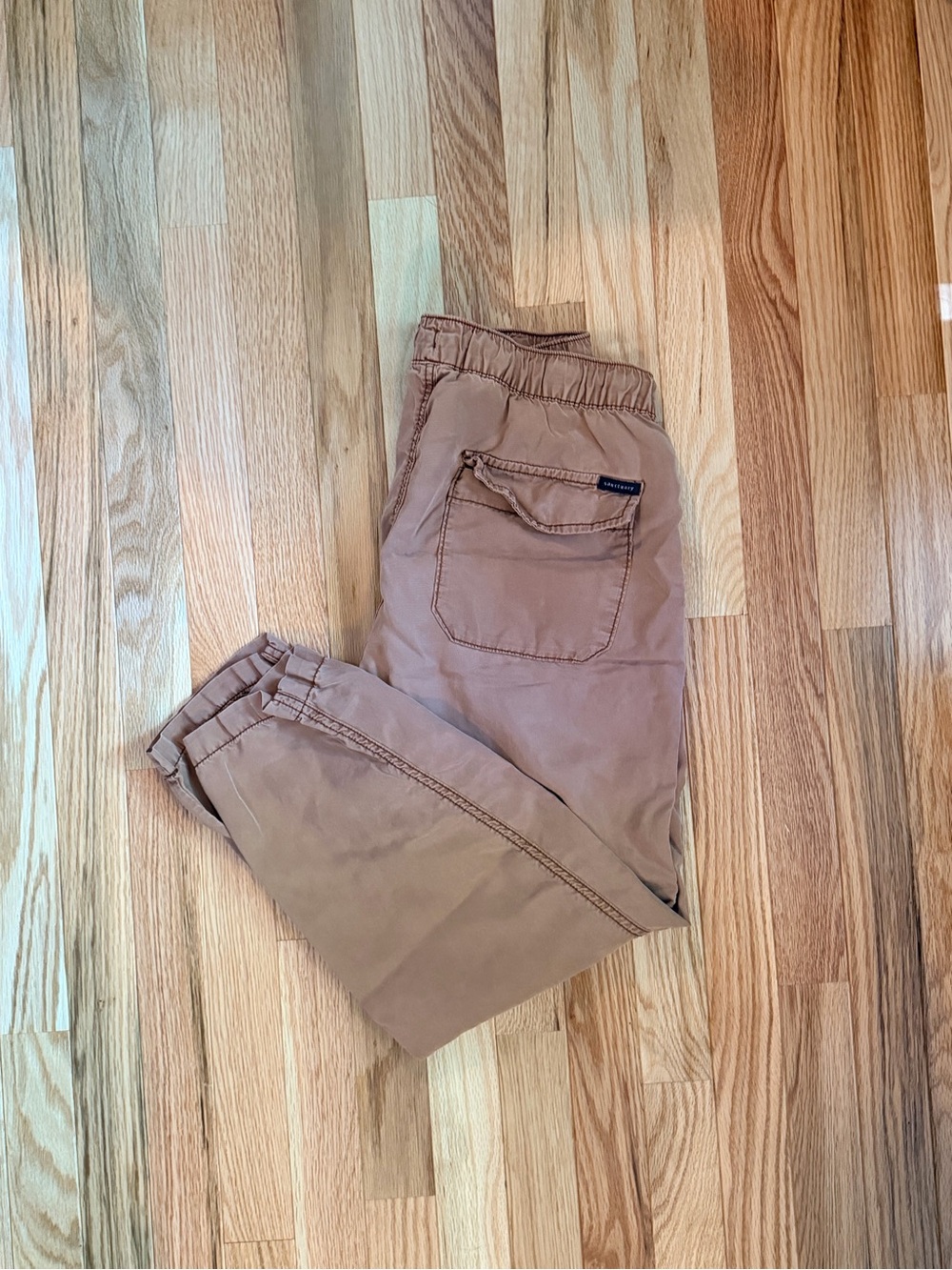 Womens Tan Casual Jogger Pants
